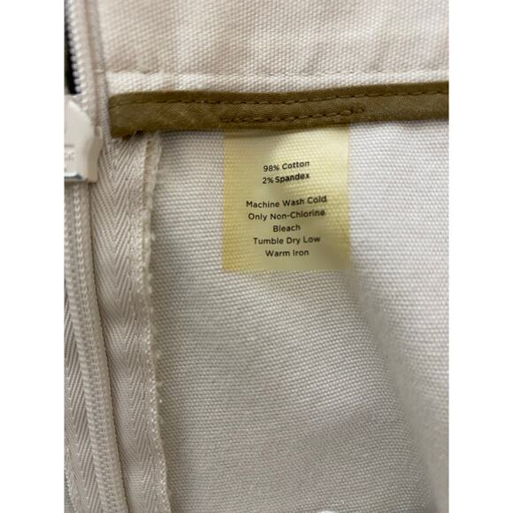 Talbots Stretch Women's Size 12 Natural Cream Classic Cotton Pencil Skirt - Picture 5 of 5